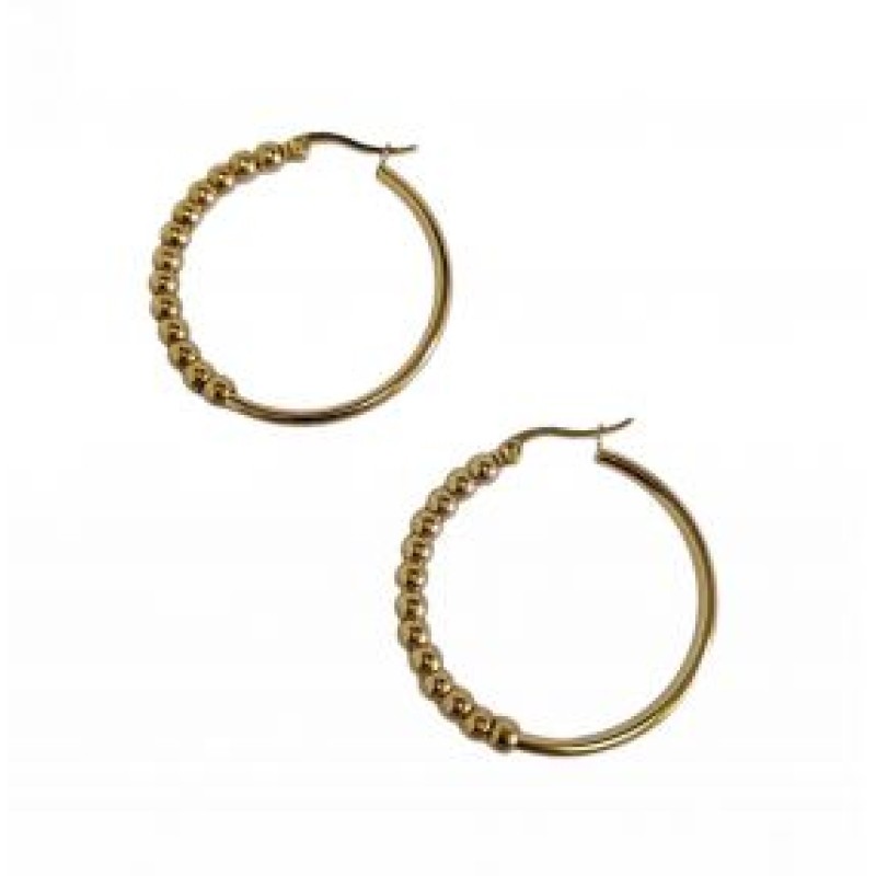 Kostibas 3113-959XG, Σκουλαρίκια Κρίκοι, Ατσάλι, Χρυσό