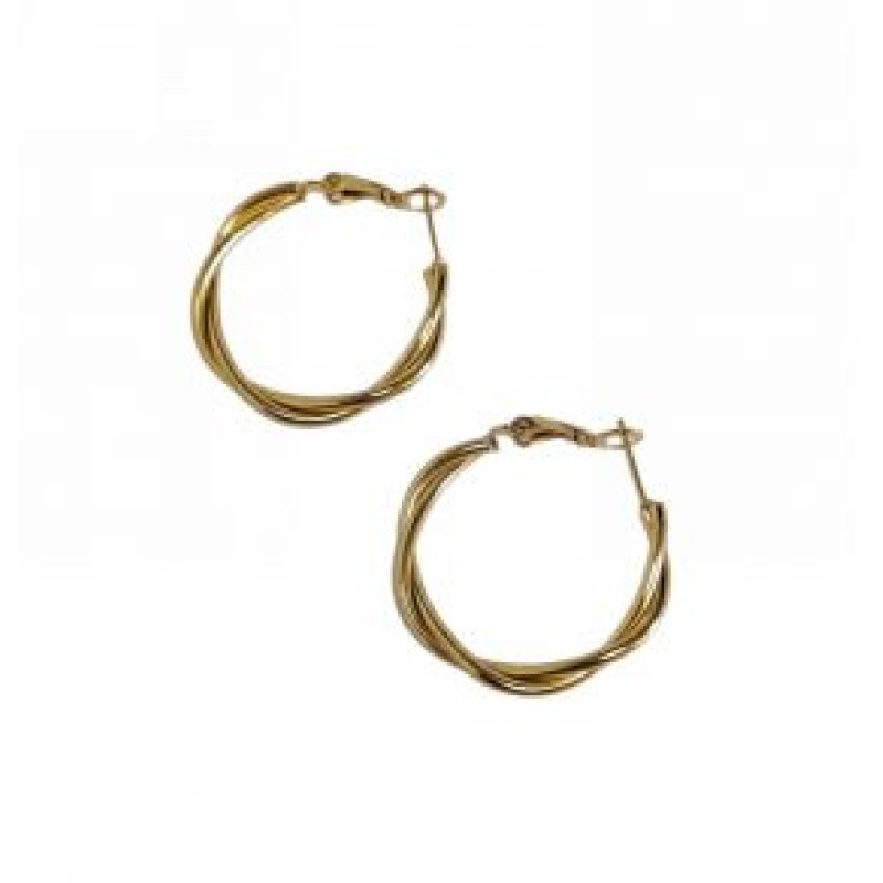 Kostibas 3113-960XF, Σκουλαρίκια Κρίκοι, Ατσάλι, Χρυσό