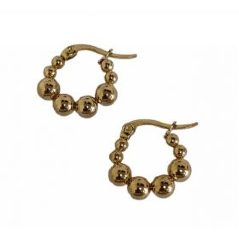 Kostibas 3113-963XC, Σκουλαρίκια Κρίκοι, Ατσάλι, Χρυσό