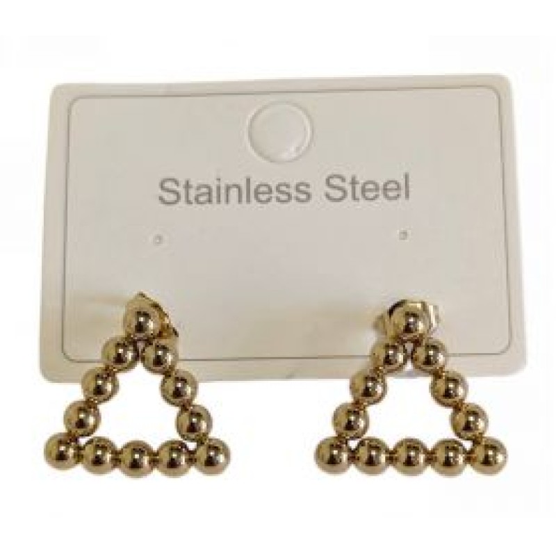 Kostibas 3113-964XD, Σκουλαρίκια Καρφωτά, Ατσάλι, Χρυσό