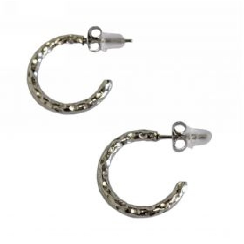 Kostibas 3113-966AD, Σκουλαρίκια Καρφωτά, Ατσάλι, Ασημί