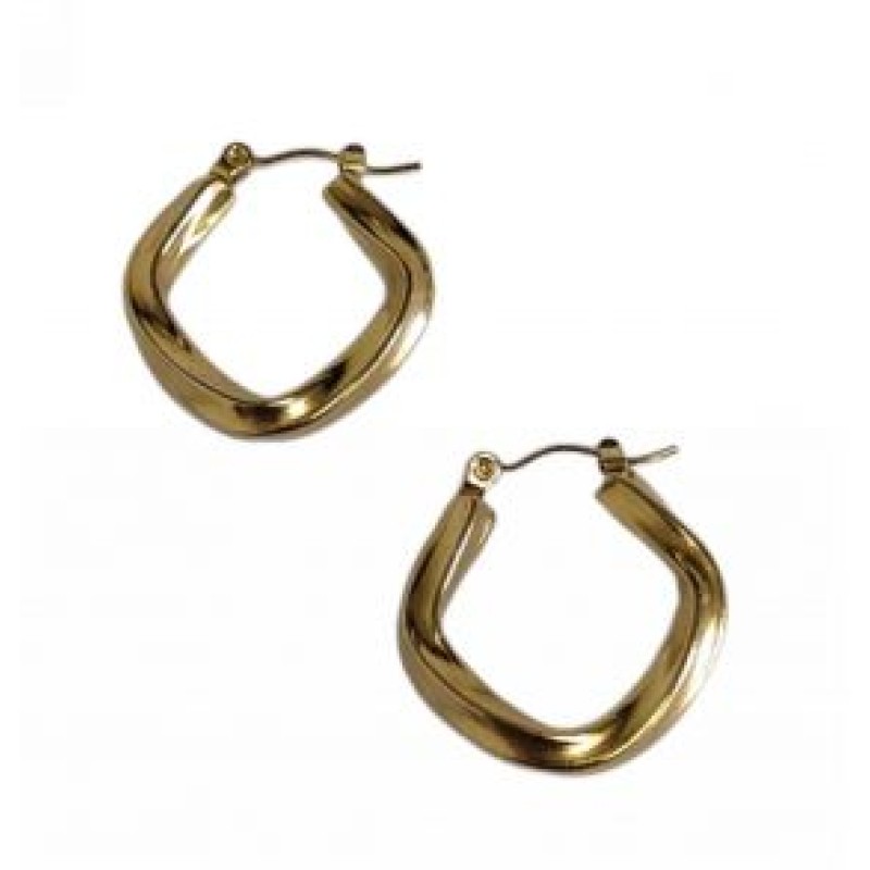 Kostibas 3113-967XC, Σκουλαρίκια Κρίκοι, Ατσάλι, Χρυσό