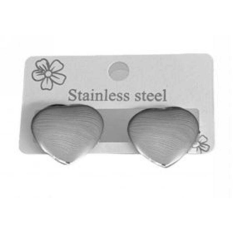 Kostibas 3113-969A, Σκουλαρίκια Καρφωτά, Ατσάλι, Ασημί