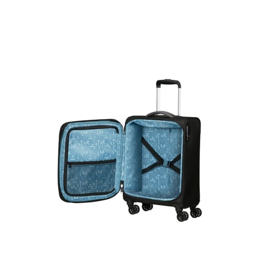 American Tourister 146516-0423 Pullsonic, Ύφασμα, Μικρή/Καμπίνας, ATAN, Μαύρο