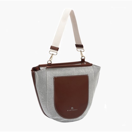 Bartuggi 718-25559, Ώμου/Χιαστί, Ύφασμα, Δερματίνη, Γκρι