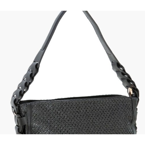 Bartuggi 718-98163, Χιαστί/Ώμου, Ύφασμα, Δέρμα, Μαύρο