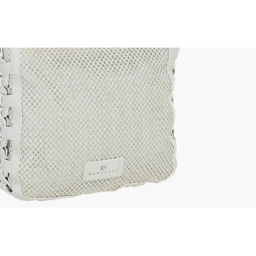 Bartuggi 718-98163, Χιαστί/Ώμου, Ύφασμα, Δέρμα, Λευκό