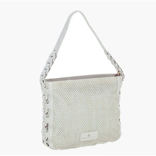 Bartuggi 718-98163, Χιαστί/Ώμου, Ύφασμα, Δέρμα, Λευκό