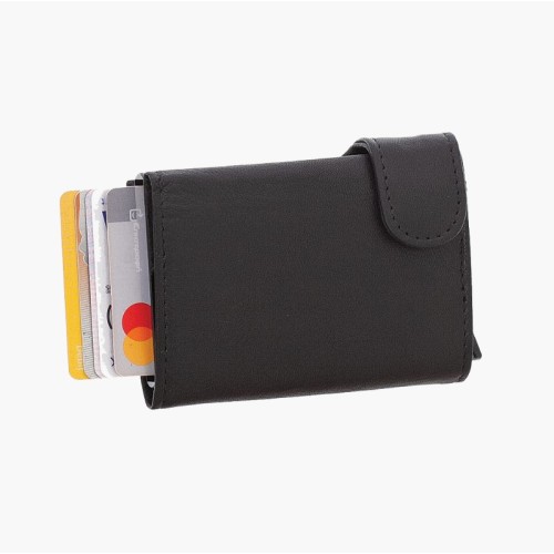 Bartuggi 522-01, Καρτοθήκη, Δερμάτινο, Μαύρο