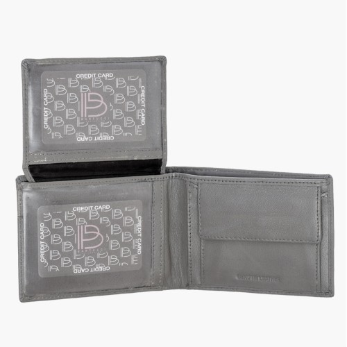 Bartuggi 521-722, Πορτοφόλι, Δερμάτινο, Γκρι