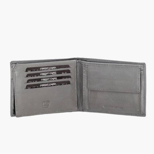 Bartuggi 521-722, Πορτοφόλι, Δερμάτινο, Γκρι