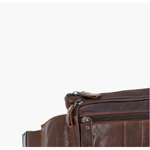 Bartuggi 718-5153641, Τσαντάκι Μέσης, Δερμάτινο, Καφέ