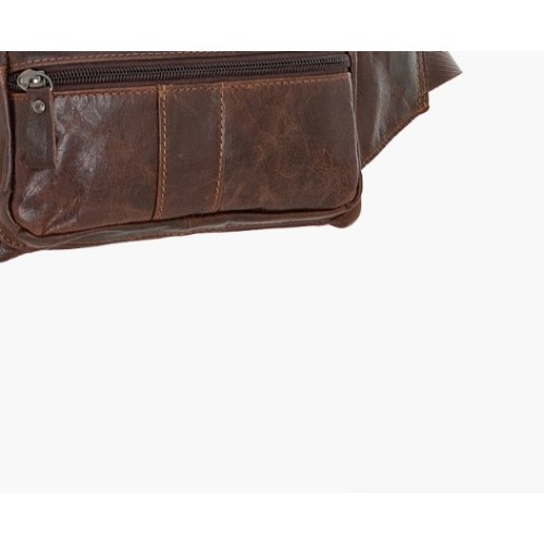 Bartuggi 718-5153641, Τσαντάκι Μέσης, Δερμάτινο, Καφέ