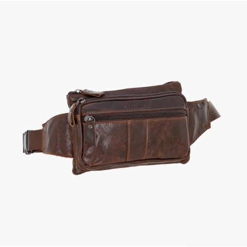 Bartuggi 718-5153641, Τσαντάκι Μέσης, Δερμάτινο, Καφέ