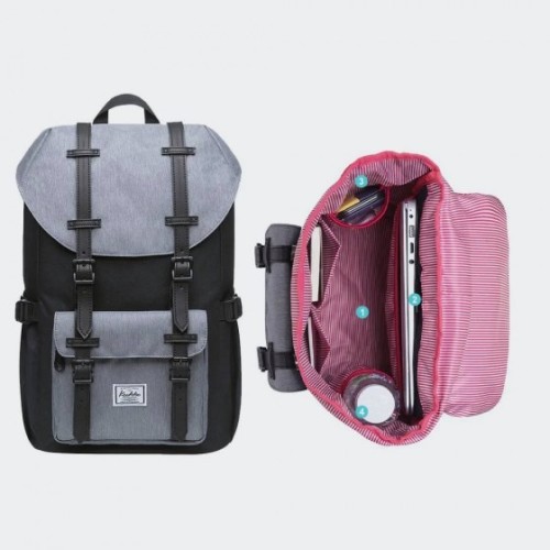 Kaukko EP5-7, Σακίδιο Πλάτης, Αδιάβροχο, Πολυεστέρας, Μαύρο/Γκρι