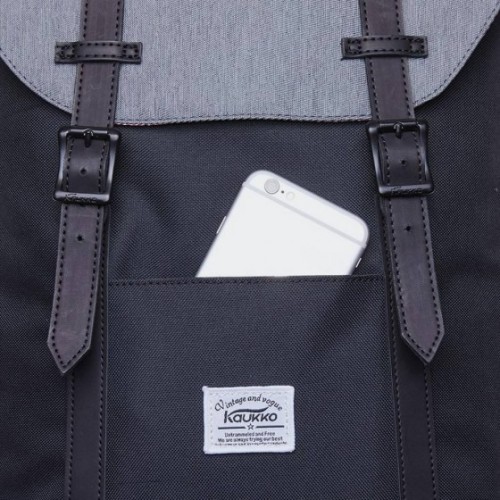 Kaukko EP6-4, Σακίδιο Πλάτης, Αδιάβροχο, Πολυεστέρας, Μαύρο/Γκρι