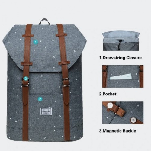 Kaukko EP6-10, Σακίδιο Πλάτης, Αδιάβροχο, Πολυεστέρας, TE, Γκρι