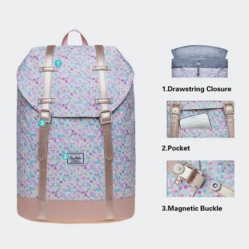 Kaukko EP6-14, Σακίδιο Πλάτης, Αδιάβροχο, Πολυεστέρας, Ροζ