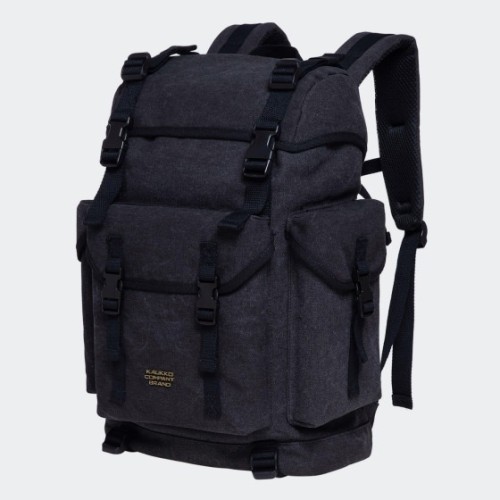 Kaukko K1018, Σακίδιο Πλάτης, Καμβάς, Μαύρο