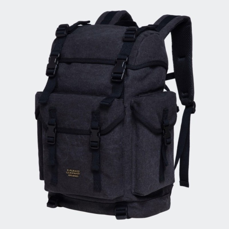 Kaukko K1018, Σακίδιο Πλάτης, Καμβάς, Μαύρο