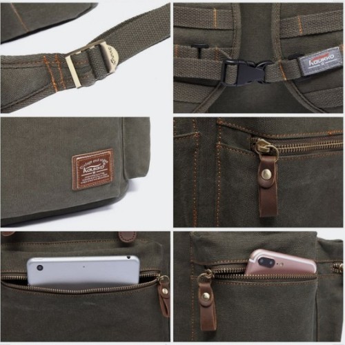 Kaukko FP702-1, Σακίδιο Πλάτης, Καμβάς, Χακί