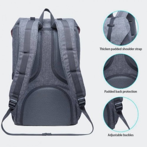 Kaukko EP5-5, Σακίδιο Πλάτης, Αδιάβροχο, Πολυεστέρας, Γκρι/Μαύρο