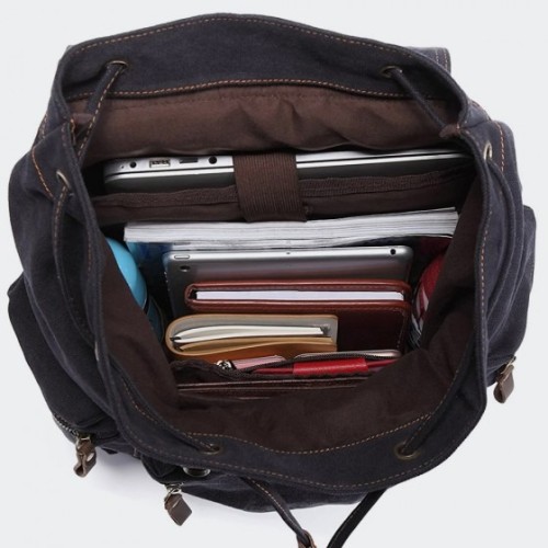 Kaukoo FP702-1, Σακίδιο Πλάτης, Καμβάς, Μαύρο