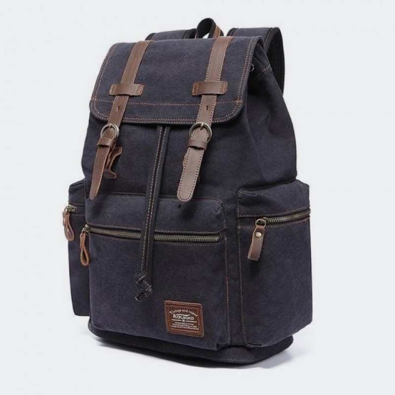 Kaukoo FP702-1, Σακίδιο Πλάτης, Καμβάς, Μαύρο