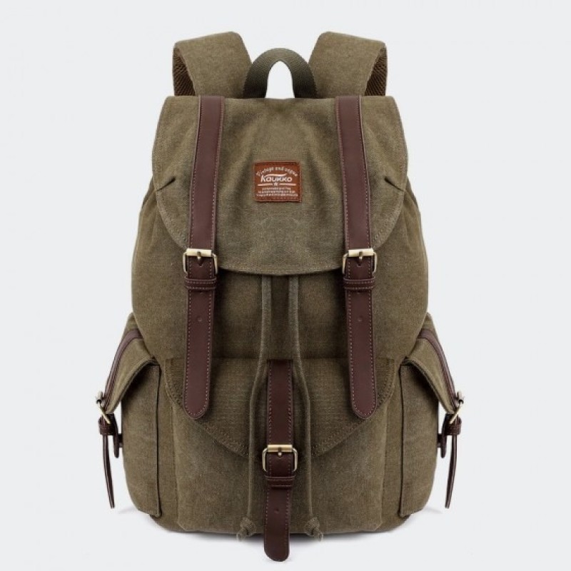 Kaukoo K1016, Σακίδιο Πλάτης, Καμβάς, Χακί