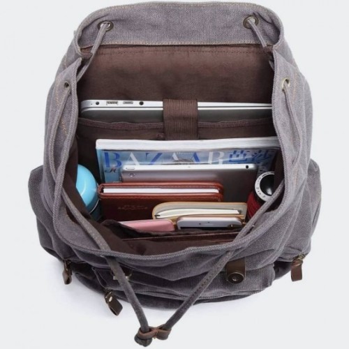 Kaukoo FP702-1, Σακίδιο Πλάτης, Καμβάς, Γκρι