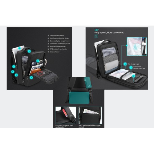 Tigernu T-B3982 Arcanum, Σακίδιο Πλάτης, Αδιάβροχο, Γκρι