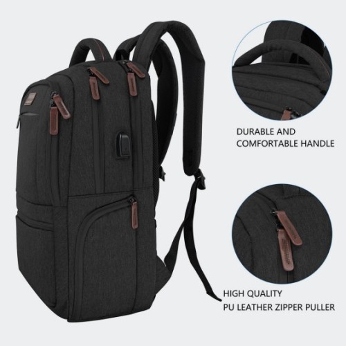 Kroser KTF767GS, Σακίδιο Πλάτης, Αδιάβροχο, Πολυεστέρας, Μαύρο 