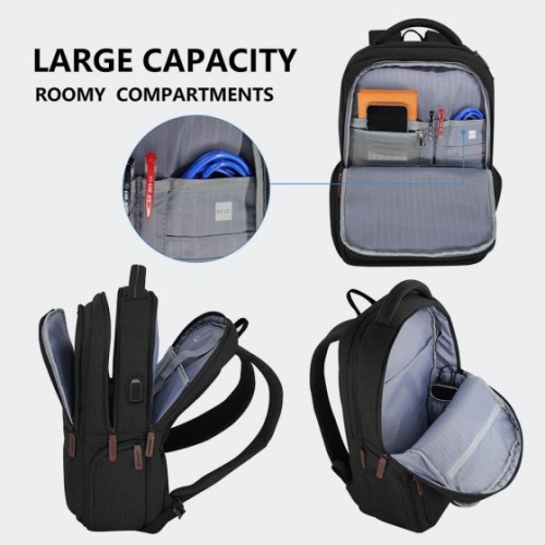 Kroser KTF767GS, Σακίδιο Πλάτης, Αδιάβροχο, Πολυεστέρας, Μαύρο 