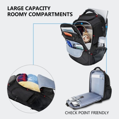 Kroser XXK999, Σακίδιο Πλάτης, Αδιάβροχο, Πολυεστέρας, Μαύρο 