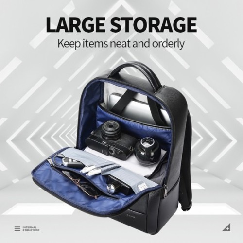 Bopai 61-123311 Ventus, Σακίδιο Πλάτης, Δερμάτινο, Μαύρο