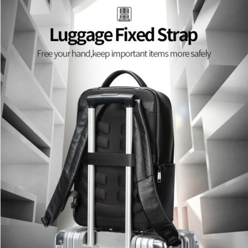 Bopai 61-123311 Ventus, Σακίδιο Πλάτης, Δερμάτινο, Μαύρο