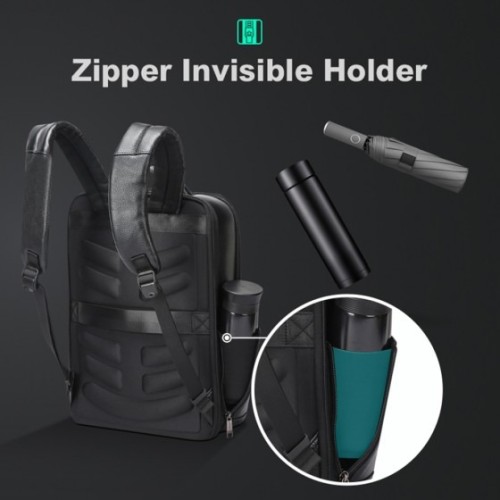 Bopai 61-123081 Serenus, Σακίδιο Πλάτης, Δερμάτινο, Μαύρο