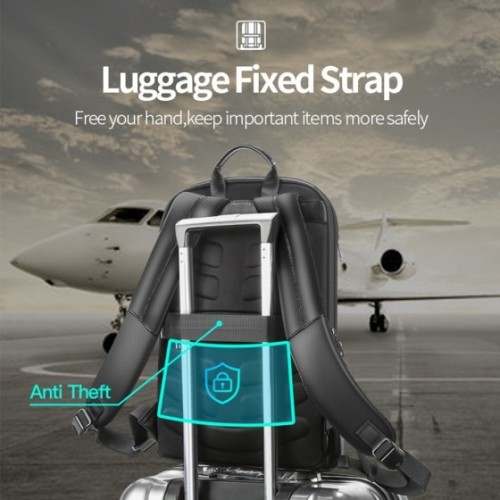 Bopai 61-52711 Solstice, Σακίδιο Πλάτης, Δερμάτινο, Μαύρο