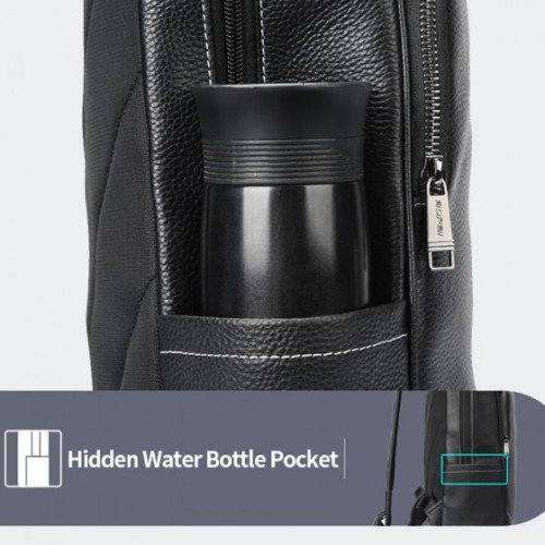 Bopai 61-121671A Luminary, Σακίδιο Πλάτης, Δερμάτινο, Μαύρο