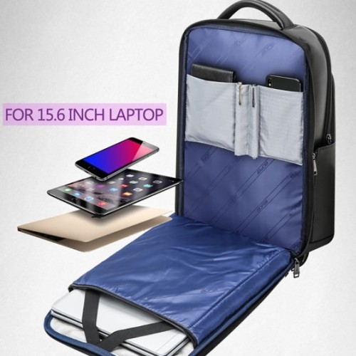 Bopai 61-69711 Eclipse, Σακίδιο Πλάτης, Δερμάτινο, Μαύρο