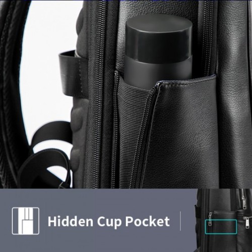 Bopai 61-69711 Eclipse, Σακίδιο Πλάτης, Δερμάτινο, Μαύρο