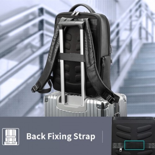 Bopai 61-69711 Eclipse, Σακίδιο Πλάτης, Δερμάτινο, Μαύρο