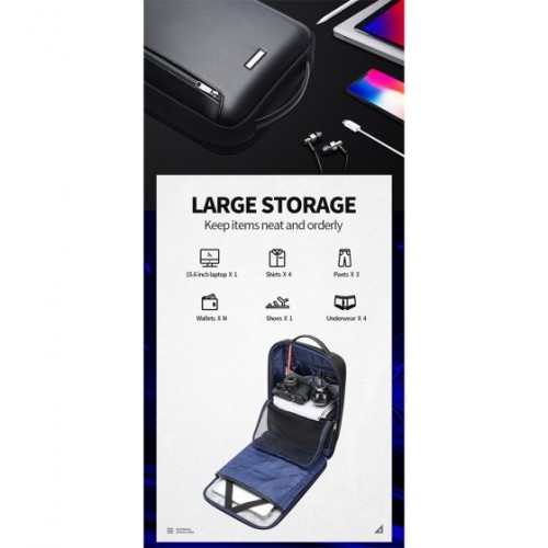 Bopai 61-109311, Harmony, Σακίδιο Πλάτης, Δερμάτινο, Μαύρο