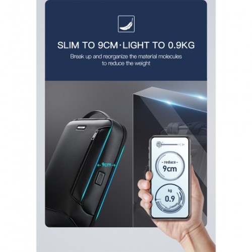 Bopai 61-109311, Harmony, Σακίδιο Πλάτης, Δερμάτινο, Μαύρο