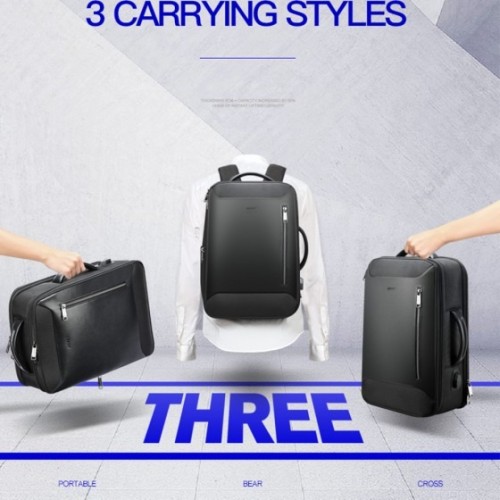 Bopai 61-19011 Seraphic, Σακίδιο Πλάτης, Πολυεστέρας, Δερμάτινο, Μαύρο