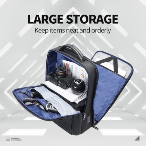 Bopai 61-53111 Crescent, Σακίδιο Πλάτης, Πολυεστέρας, Δερμάτινο, Μαύρο