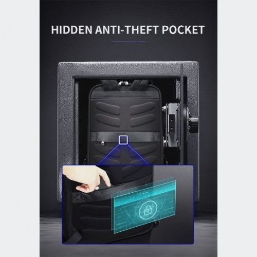 Bopai 61-18911 Luster, Σακίδιο Πλάτης, Δερμάτινο, Μαύρο