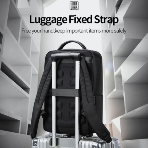 Bopai 61-123071 Voyager, Σακίδιο Πλάτης, Δερμάτινο, Μαύρο