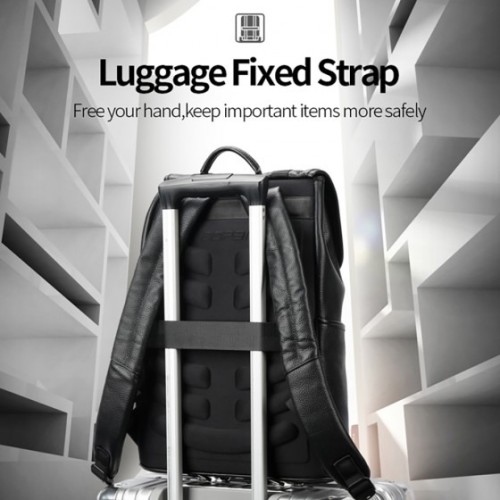 Bopai 61-123531 Polaris, Σακίδιο Πλάτης, Δερμάτινο, Μαύρο