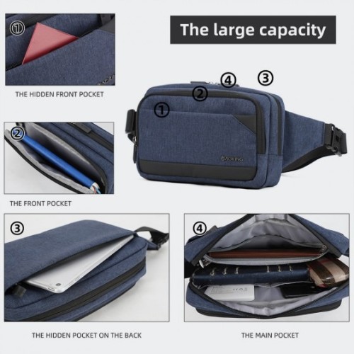 Aoking SY1125 Zela, Τσαντάκι μέσης, Πολυεστέρας, Μαύρο